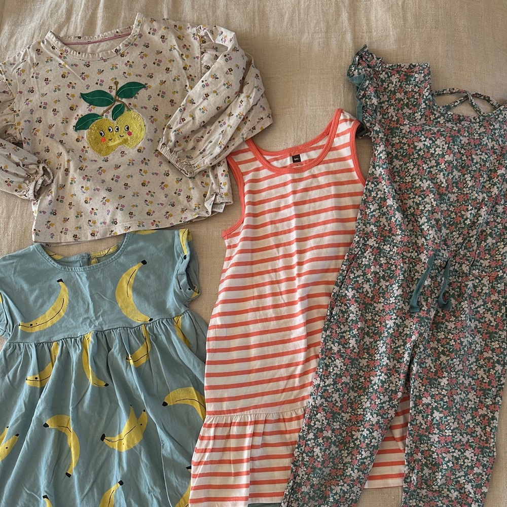 Tea Collection Fruit and Floral girls sz 6 lot
